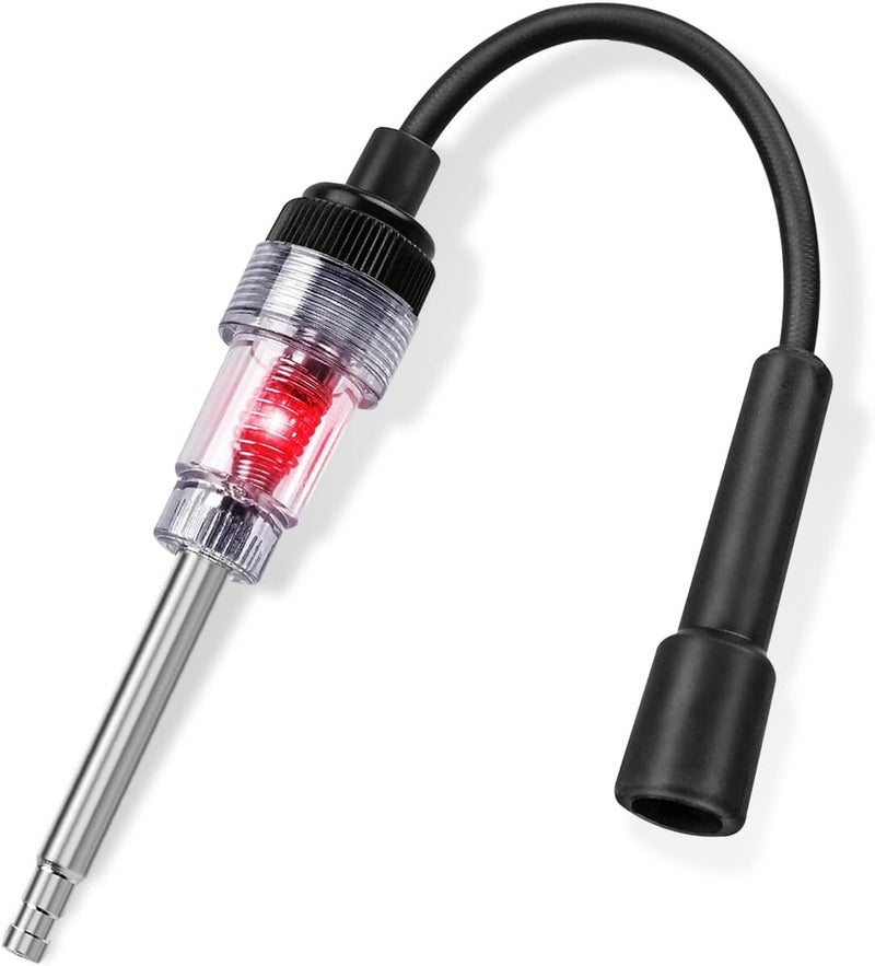 FSTURIOS Inline Spark Plug Tester, Plug in Straight Boot Motor Engine Ignition Lawnmower Checker, Universal Armature Diagnostic Detector Test Light for Check Ignition System - Image 1